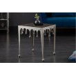 Extravaganter Couchtisch LIQUID LINE L 46cm silber Tropfen-Design