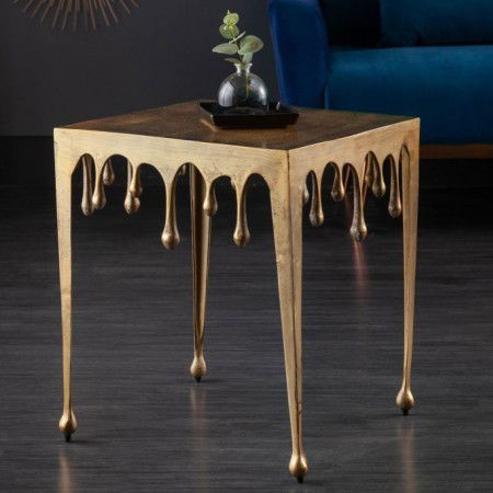 Extravaganter Couchtisch LIQUID LINE L 46cm gold...