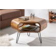 Table basse rétro ORGANIC LIVING 70cm Sheesham Palisander Hairpin Legs