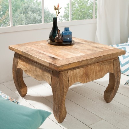 Table basse massive OPIUM ANTIQUE 60cm naturel bois de...