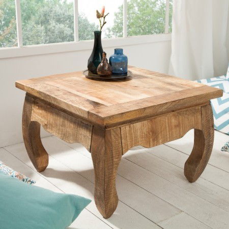 Massiver Couchtisch OPIUM ANTIQUE 60cm natur Mangoholz...