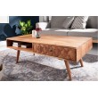 Table basse massive MYSTIC LIVING 117cm acacia naturel 3D surface bois massif