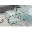 Table basse extravagante en verre FANTOME 90cm transparent