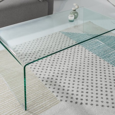 Table basse extravagante en verre FANTOME 110cm transparent