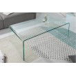 Extravaganter Glas Couchtisch FANTOME 110cm transparent